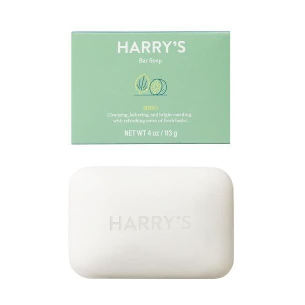 Harry's Bar Soap for Men, Shiso Scent of Bright Herbs,  Pack OF 2, 4 oz Each